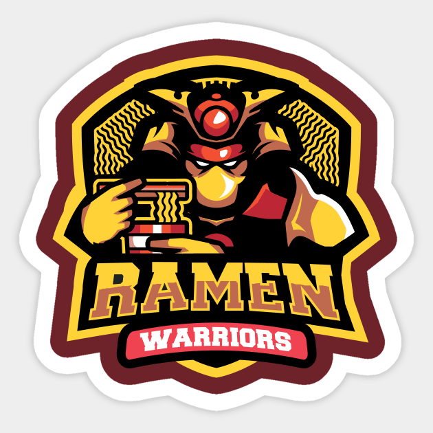 Team Ramen Warriors Sticker by artlahdesigns